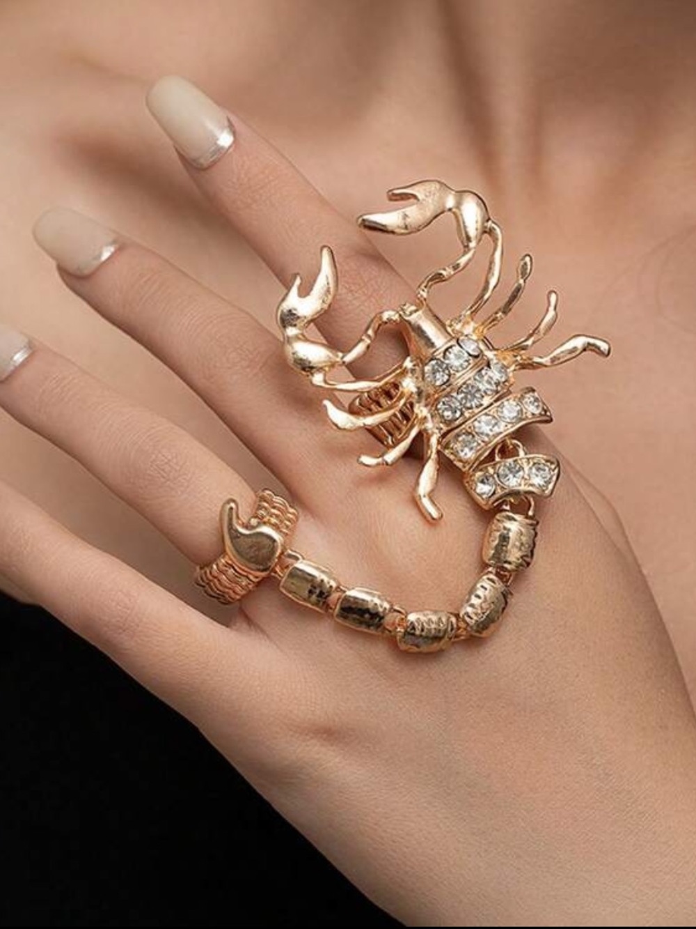 Celestial Scorpion Crystal Pavé Ring
